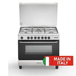 Bompani 90x60 Gas Hob, 5 Burners, Stainless Steel - Silver